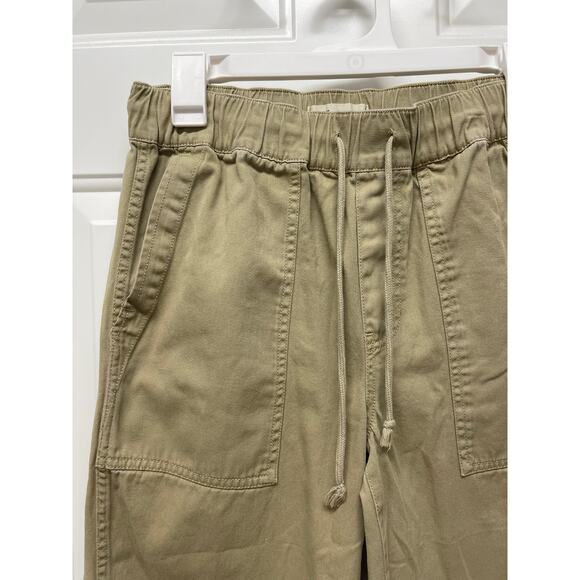 Madewell Pull-on Relaxed Pants ash green high rise tie waist size small - Picture 3 of 7